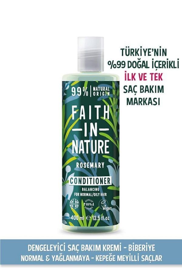 Faith In Nature-كريم العناية بالشعر الطبيعي المتوازن بنسبة 99%، إكليل الجبل العادي والدهون - للشعر المعرض للقمة 1