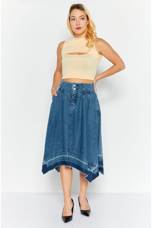 Esprit denim midi skirt cheap