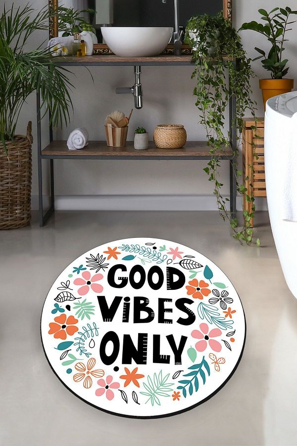 Chilai Home-Bath Mat - 100X100 cm Diameter, Djt Rust 1