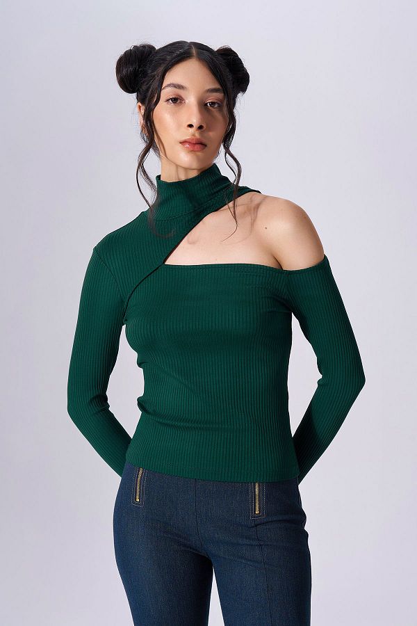 Naar Green Slim Fit Turtleneck Body Long Sleeve Casual Naar91320 Zemrut Trendyol