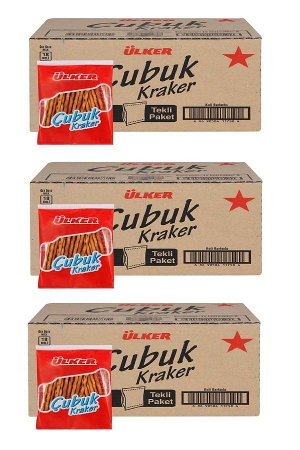 Ülker-40 Gr Ulk Cracker Sticks - 108 Pieces Simple Design 1