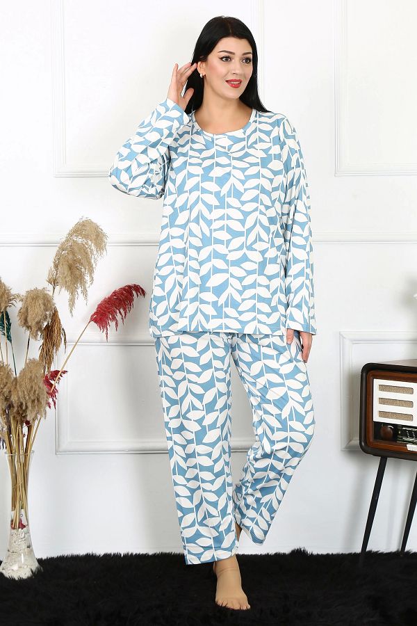 Moda Cizgi Plus Size Women s Pajamas Set 5XL 6XL 7XL 8XL Long Sleeve 202216 Trendyol
