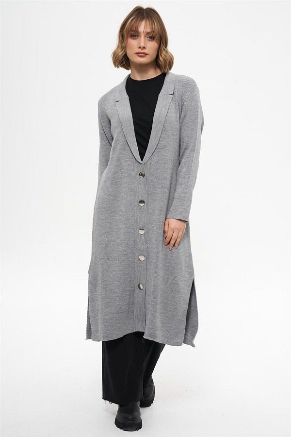 Long cardigan with slits on the side 2025