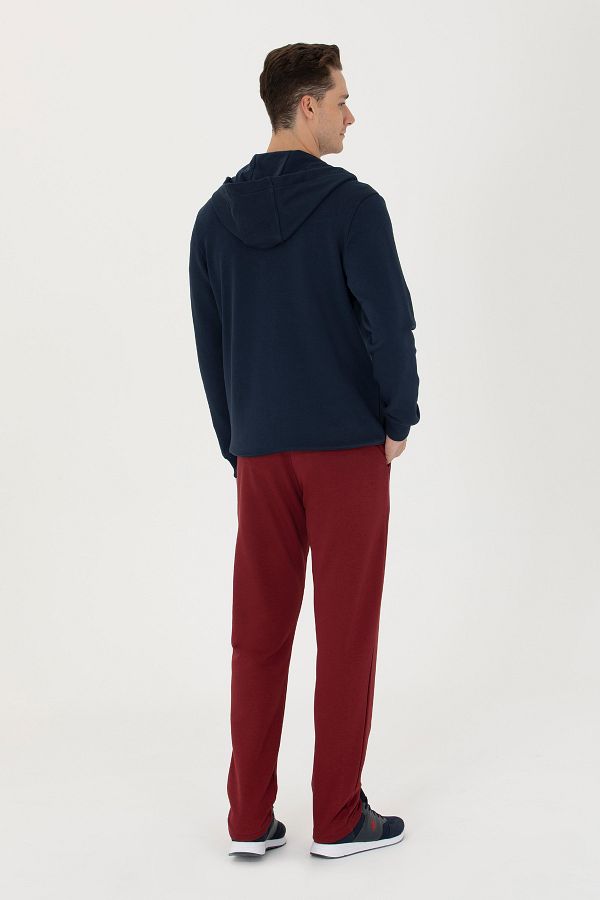 Burgundy sweatsuit mens on sale