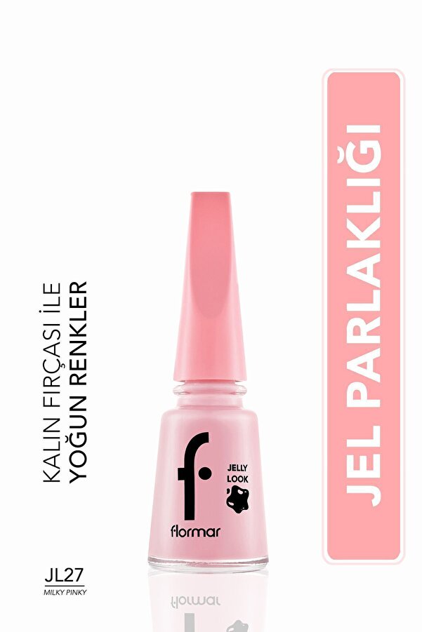 Flormar Jel Görünümlü Parlak Oje (PEMBE) Jelly Look Nail Enamel