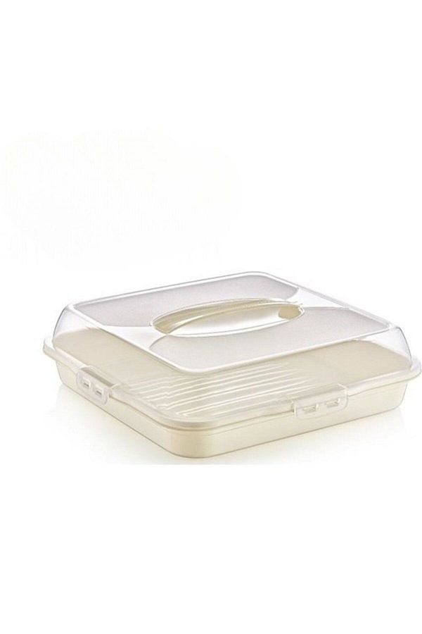 Asilce home-Square Pastry Cake Storage Container Cake Jar Locked Pyrex Carrying Container 1