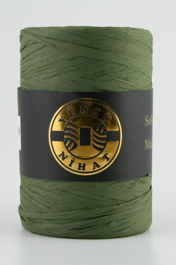 Yüncü Nihat-150Gram Dark Green Raffia String Bag - 250Meter Natural Supla String 1