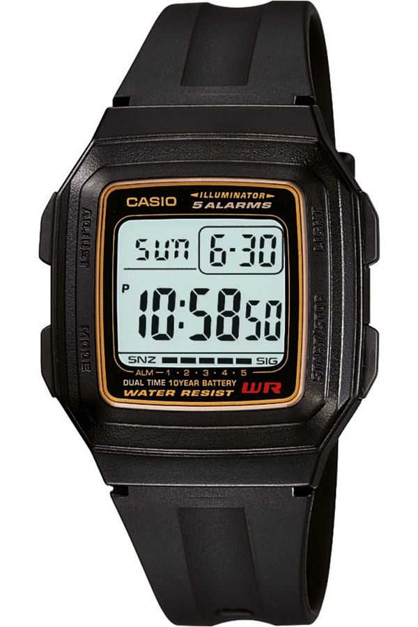 Casio-ساعة يد ريترو للرجال F-201WA-9ADF 1