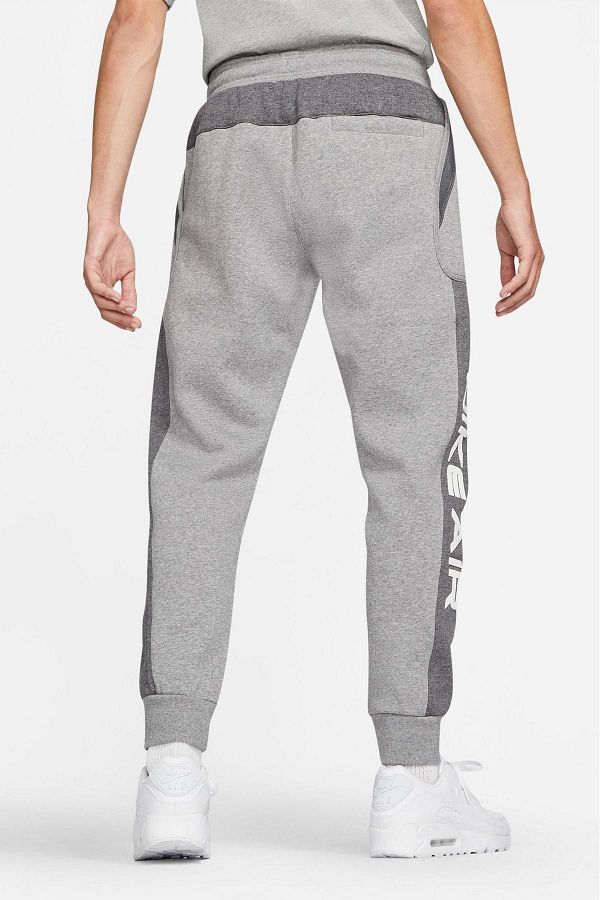 Nike Sportswear Air Fleece Jogger Sweatpants Raised Fleece Gray Melange Trendyol