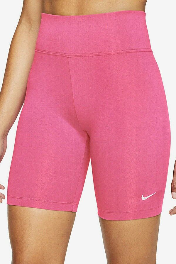 Nike Sportswear Tight Fit Biker Shorts High Waisted Cotton Pink Tights Shorts Trendyol