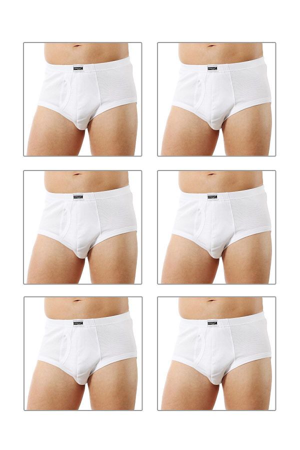 ÖZKAN underwear-Мъжки бикини Özkan 0117, чифт от 6 броя, памучни, оребрени, гъвкави, меки и удобни 1