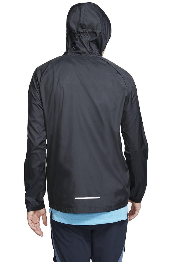 Men's essential hooded running jacket black shop