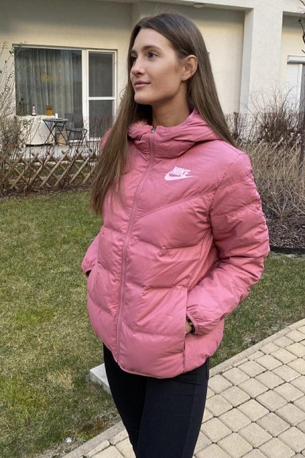 Nike Down Fill Reversible Jacket Double Sided Hooded Goose Feather Women s Coat Cu Trendyol
