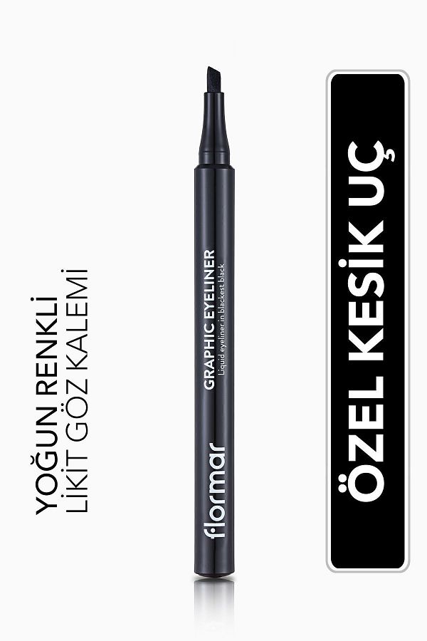 Flormar-Cut Point Graphic Eye Liner (black) - Graphic Eyeliner - 001 Black -8690604478507 1