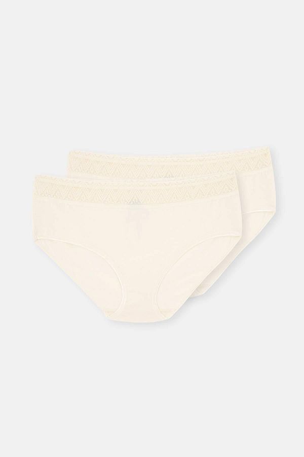 Dagi-Ecru Single Jersey Midi-Höschen 1