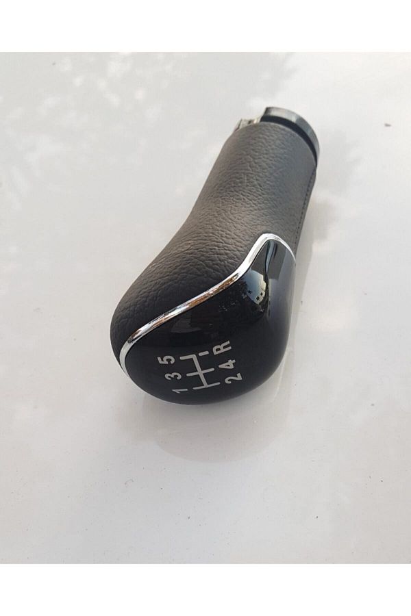 KARFRD-Connect 2002-2013 Compatible Leather Gear Shift Knob with New Type Nickel Plated Lines 1