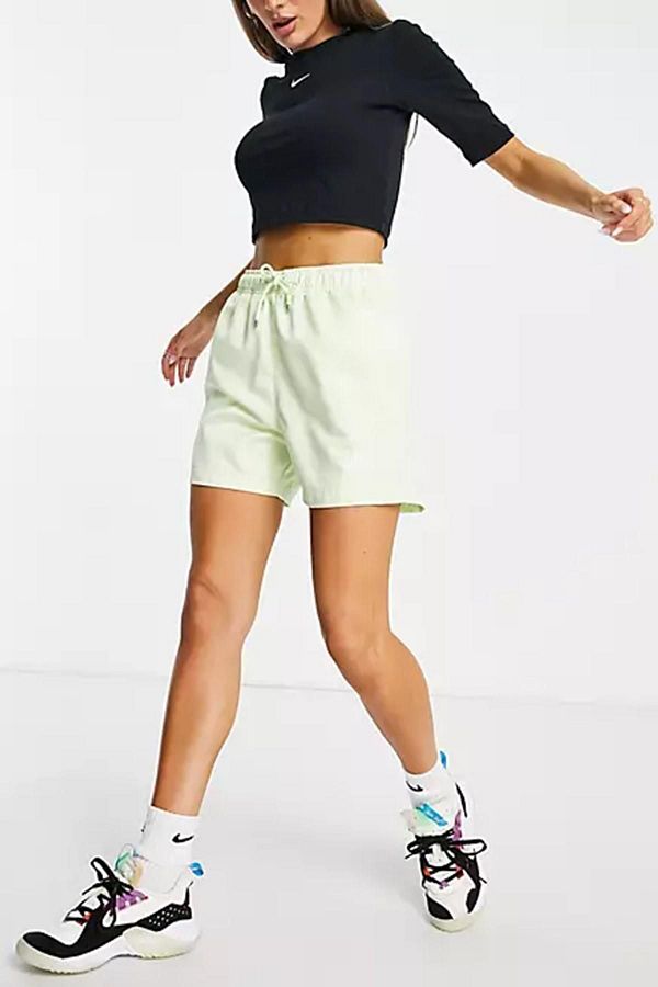 Nike Green Lime Green Air Women s Shorts High Waisted Plus Size Women s Shorts Trendyol