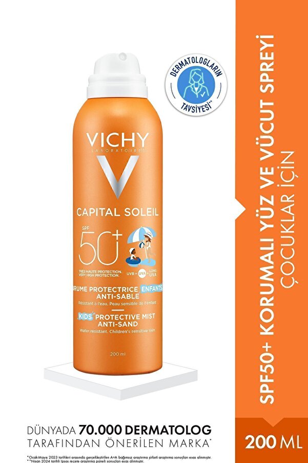 Vichy Ideal Soleil Anti-sand Mist Children Spf50 200 ml
