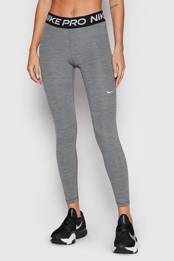 Nike Pro 365 Mid rise Crop Training Legging Tight Fit Fitting Gray Black Leggings Trendyol