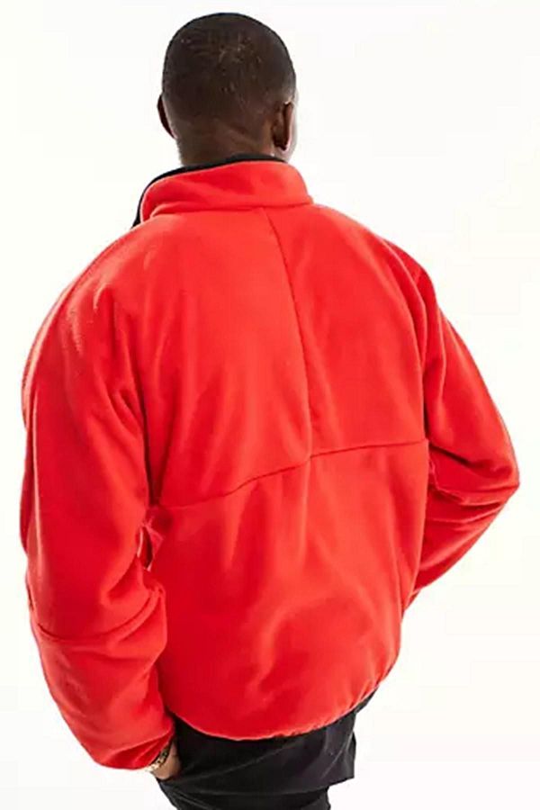 Nike Club Fleece Red Oversize Fleece Sweatshirt Half Zipper Trendyol