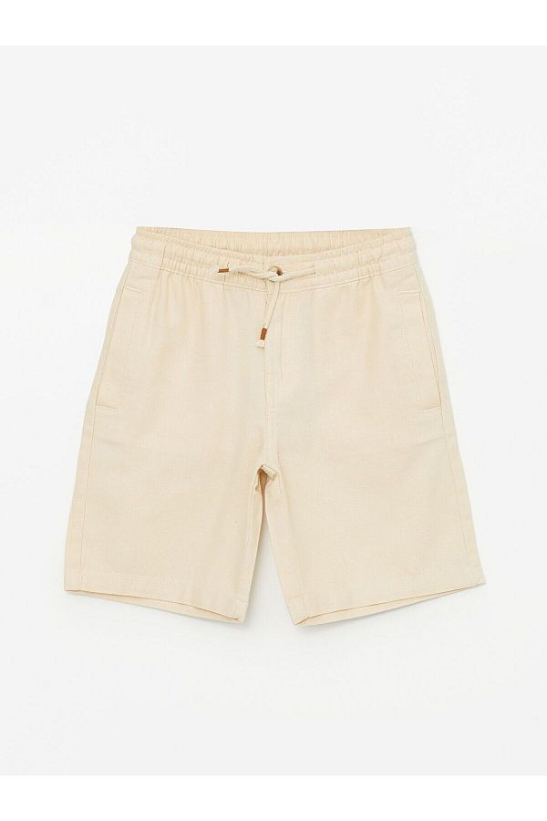 LC Waikiki-Linen Blended Comfortable Boy's Shorts - Elastic Waist 1
