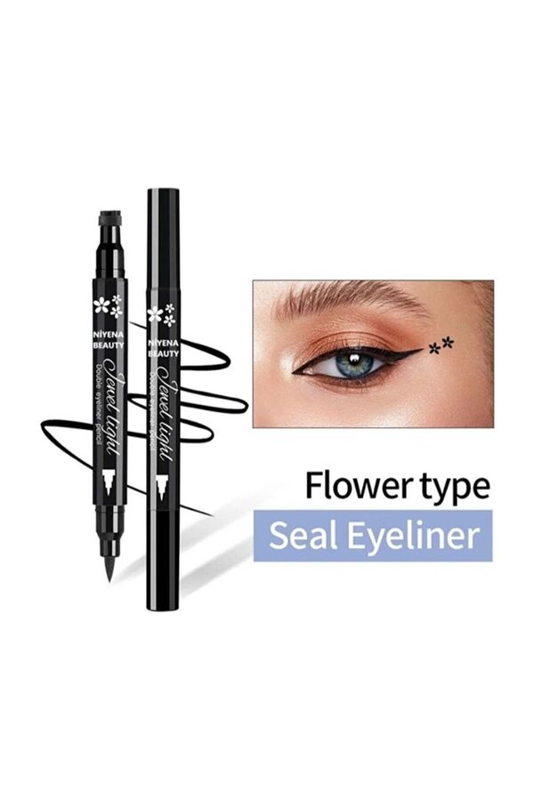 NİYENABEAUTY 4-Piece Double Sided Star-Heart-Moon-Flower Patterned 