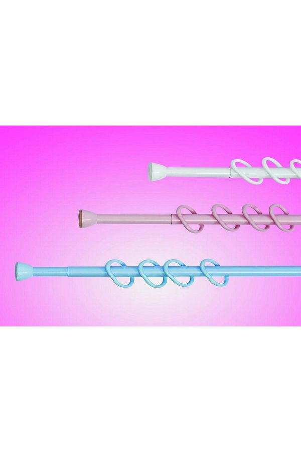 Prima Nova-White Bathroom Curtain - Pipe Design 1