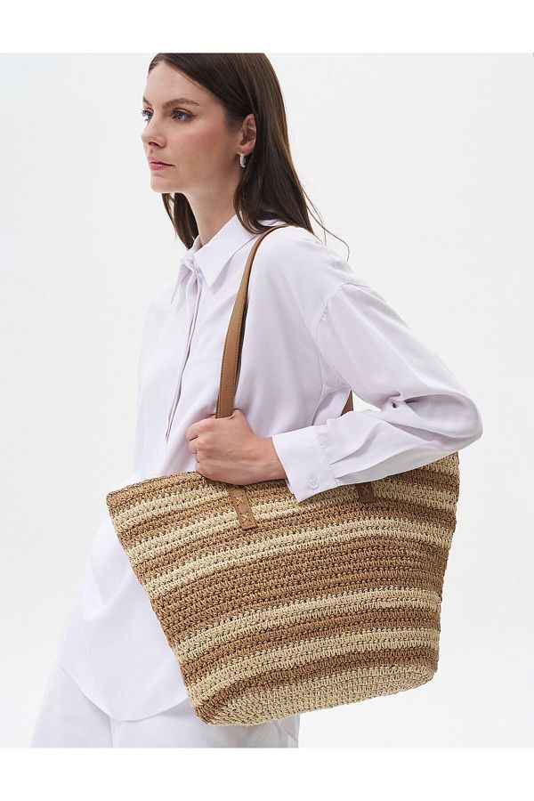 Cream straw bag deals