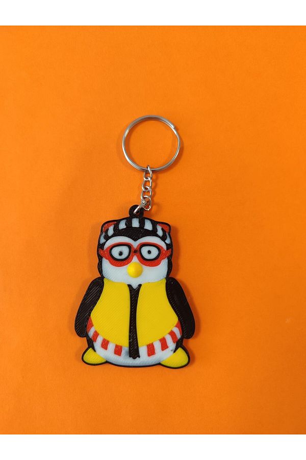 3dfab-Hugsy The Penguin Friends - Joey Penguin Patterned Keychain 1