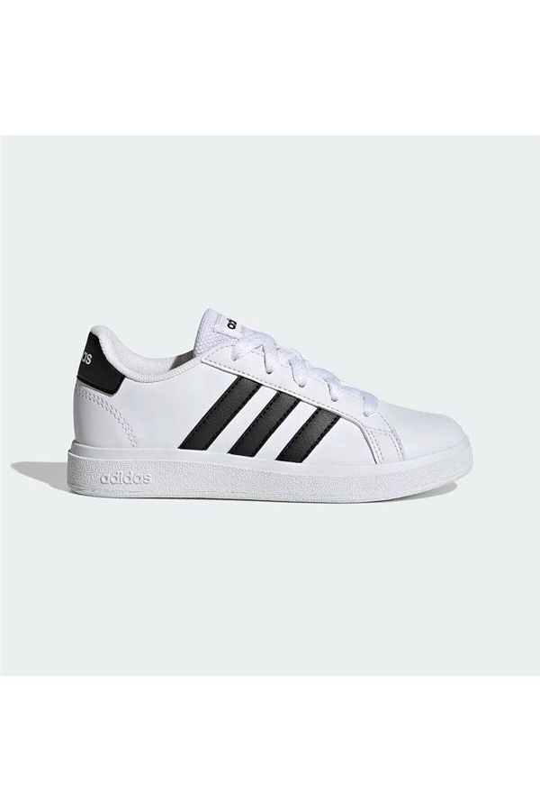 Ladies adidas grand court base white lace-up trainers best sale