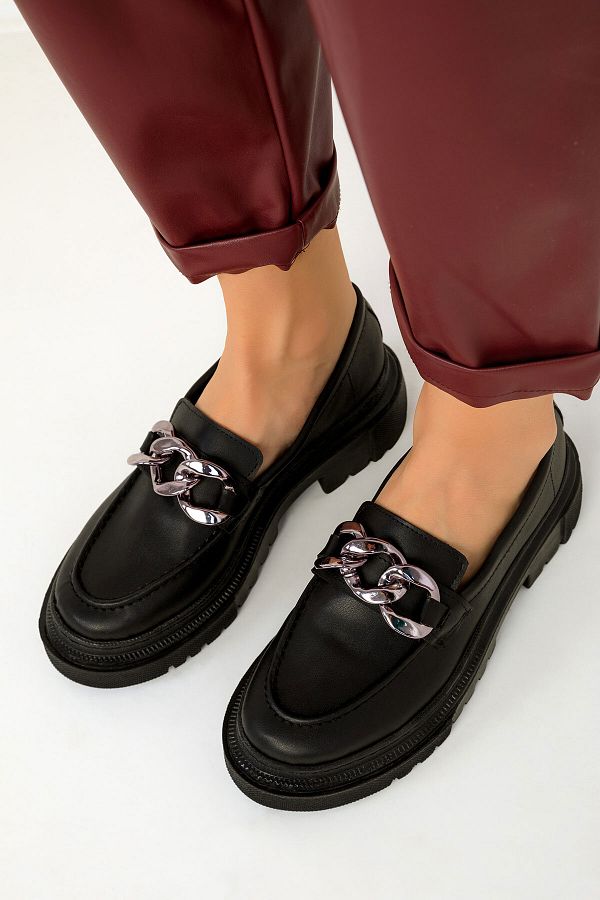 SOHO-SCHWARZE Damen-Loafer-Schuhe 17485 1
