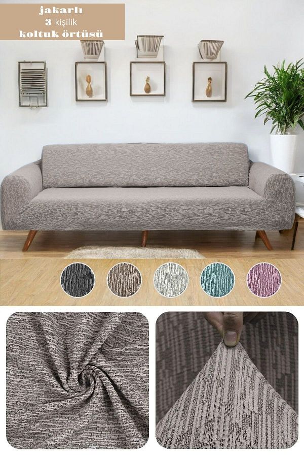 BTF HOME-Husa elastica elastica Jacquard cu 3 locuri - Husa elastica 1
