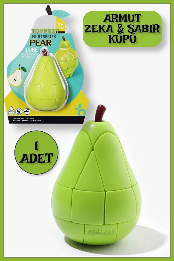 TOYFEST-مكعب ذكاء سلسلة الفاكهة - مكعب الذكاء - مكعب الصبر - المكعب السحري - الكمثرى 1
