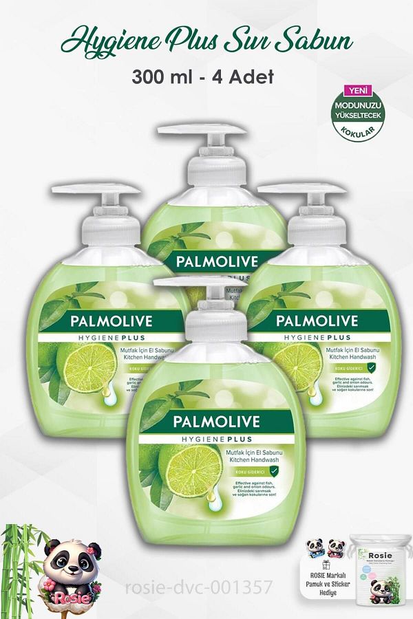 Palmolive-Palmolive Hygiene Plus Set of 4 - Deodorizing Liquid Soap 300 ml and Rosie 1