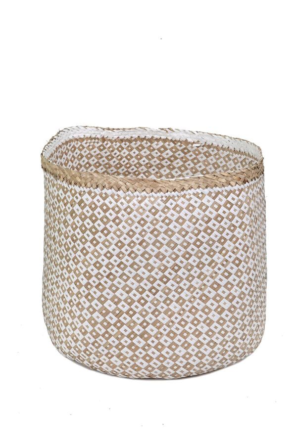 KANCAEV-White Wicker Large Basket - Soft Body 1