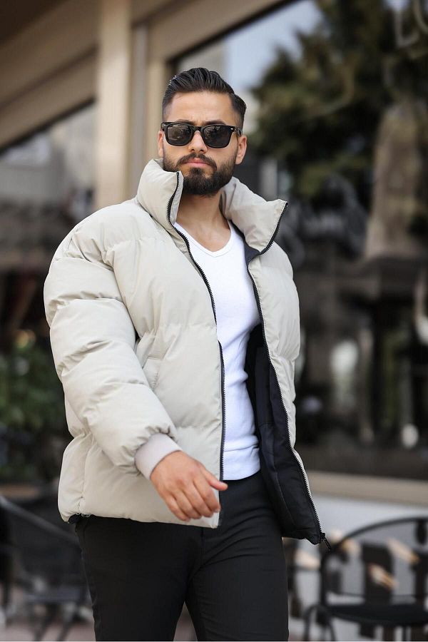 inpool Oversize Winter and Spring Jacket Water and Wind Resistant Stand Collar 24Usec09 Trendyol