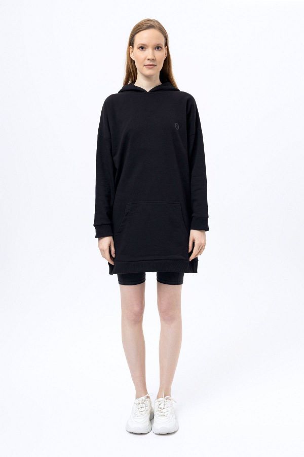 Sar Etiket Kangaroo Pocket Hooded Cotton Tunic Sweatshirt Trendyol