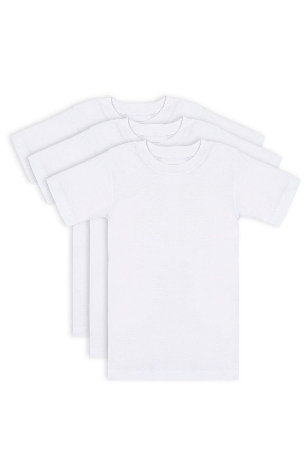 ÖZKAN underwear-Tricou pentru băieți - pachet de 3, 100% bumbac, cu jumătate de mânecă elastică și confortabilă, guler închis 1