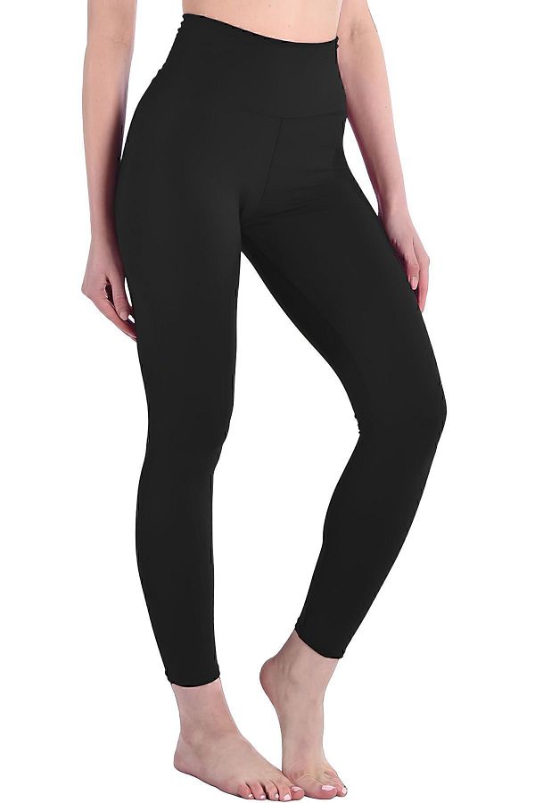 COTAS-Schwarze, straffende Leggings mit hoher Taille für Freizeit und Sport im Fitnessstudio für Damen 1