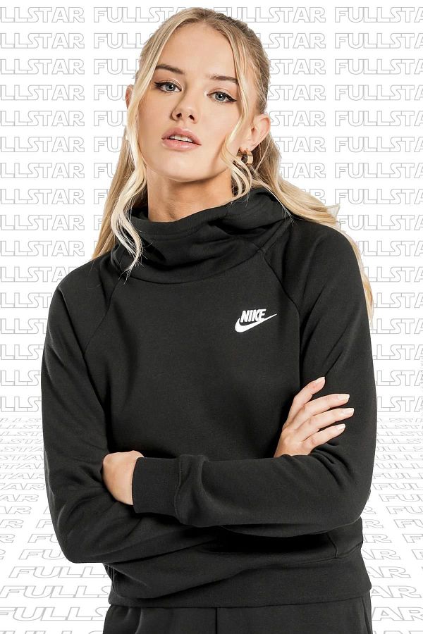 Black nike funnel neck hoodie shop