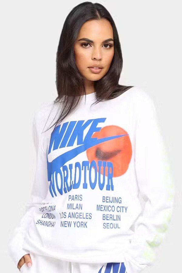 Nike World Tour 2 Unisex Printed Reflective Sweatshirt Large Size Long Sleeve Trendyol