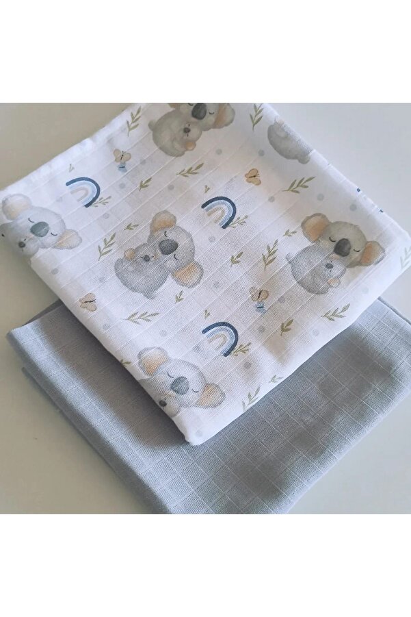 deva design Müslin Kız Erkek Bebek 2’li Kundak Battaniye