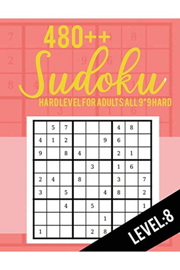 Ingram-Sudoku Hard Level For Adults All 99 Hard 480 Sudoku Level 8 Sudoku Puzzle Books Sudoku Puzz 1