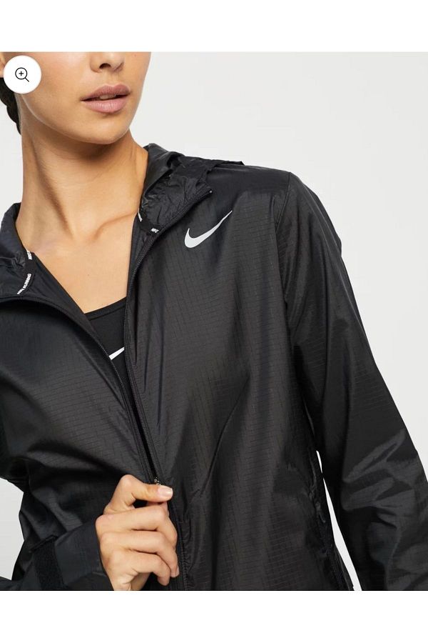 Nike Essential Running Full Zip Hoodie Black Women s Running Jacket Trendyol