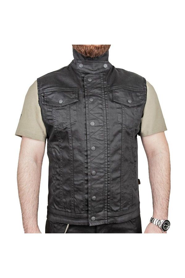 The Biker Jeans Black Iron Vest Denim Vest Trendyol