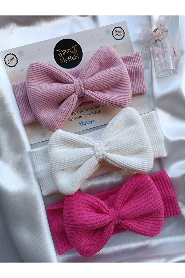 MyHubi 3'lü Kombin El Yapımı Kız Bebek Grand Bandana