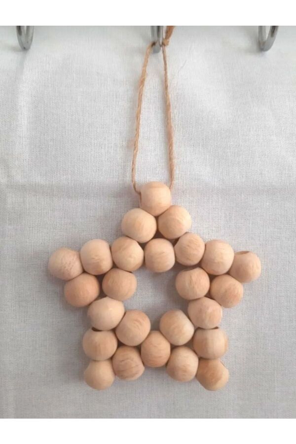 Genel Markalar Dekoratif Ahşap Boncuk Yıldız Model Kapı Duvar Mutfak Bebek Odası Süsleri