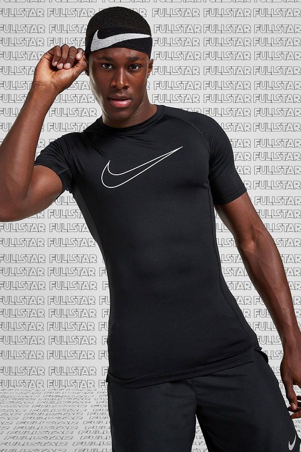Nike Pro Dri Fit Tight Fit Short Sleeve Top Slim Fit Men s Bodysuit T Shirt Black Trendyol
