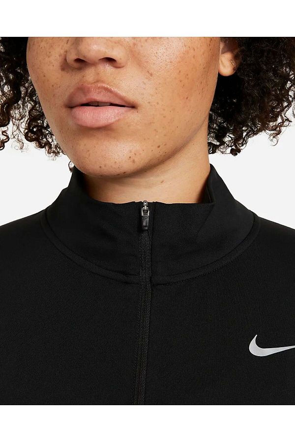 Nike Plus Size Black Dri Fit Running Top Half Zip Trendyol
