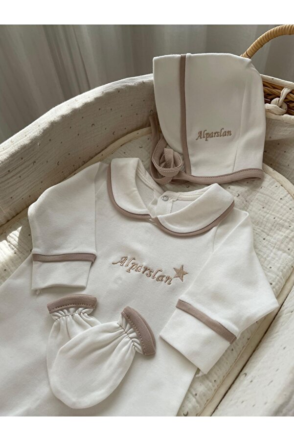 VolleM İsimli Yenidoğan Hastane Çıkışı 3'lü Tulum Set